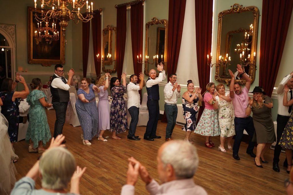 Wedding DJ Kings Lynn entertainment setup at a Kings Lynn Town Hall wedding reception by Mobile Disco Network.