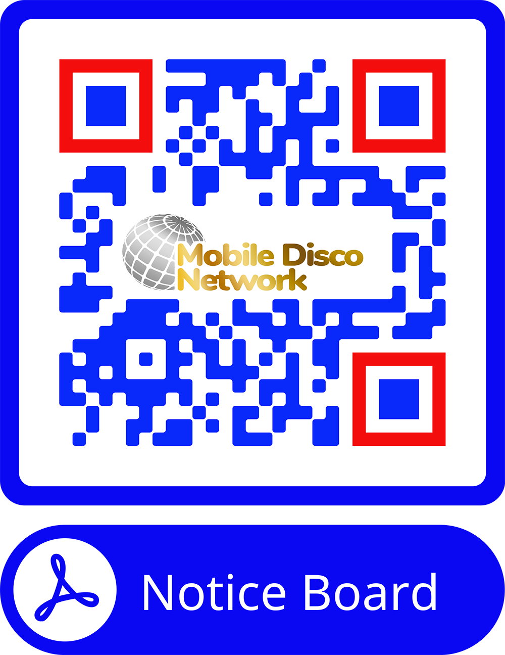 DJ Hire Notice Board Norfolk QR Code