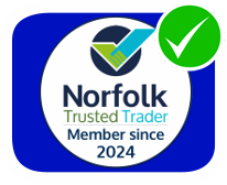 Click to verify our status as a Trusted Trader & Trading Standards Norfolk County Council Vetted, Approved, and Authenticated business serving Norfolk, Suffolk, Lincolnshire, and Cambridgeshire.