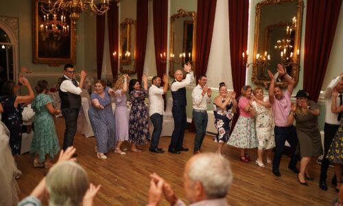 Wedding DJ Kings Lynn entertainment setup at a Kings Lynn Town Hall wedding reception by Mobile Disco Network.