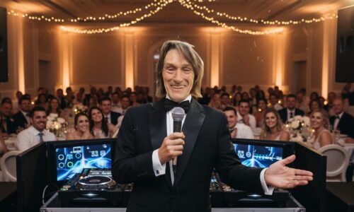 Grand entrance DJ script East Anglia DJ Tim as professional MC delivering a wedding grand entrance introduction across Norfolk Suffolk Cambridgeshire Lincolnshire