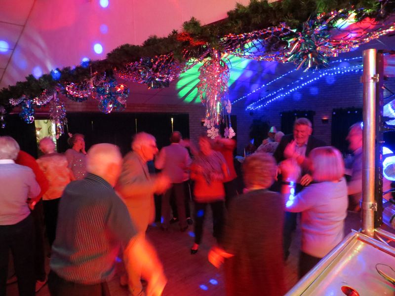 A packed dancefloor at a Norfolk Christmas party