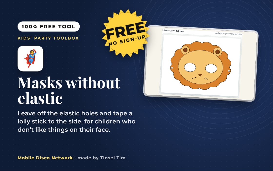 Hero Mask Maker: free tool from Mobile Disco Network