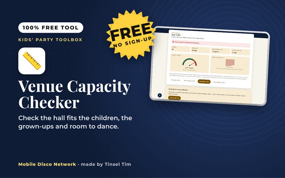 Venue Capacity Checker: free tool from Mobile Disco Network