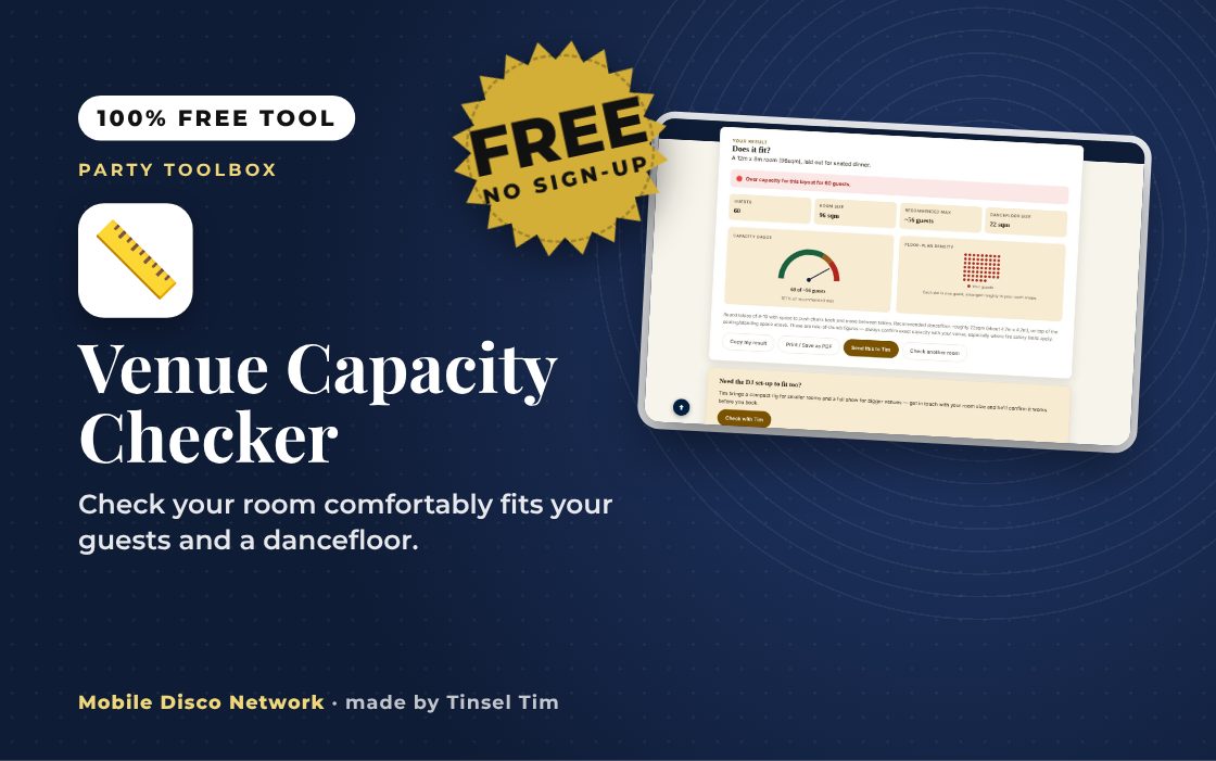 Venue Capacity Checker: free tool from Mobile Disco Network