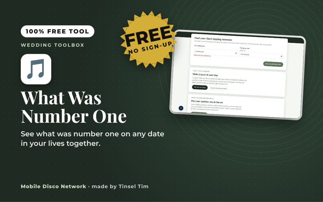 What Was Number One: free tool from Mobile Disco Network