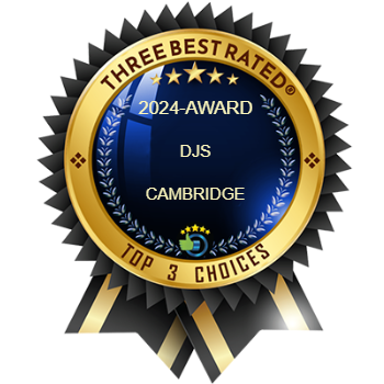 Three Best Rated Top Three DJs award Cambridge