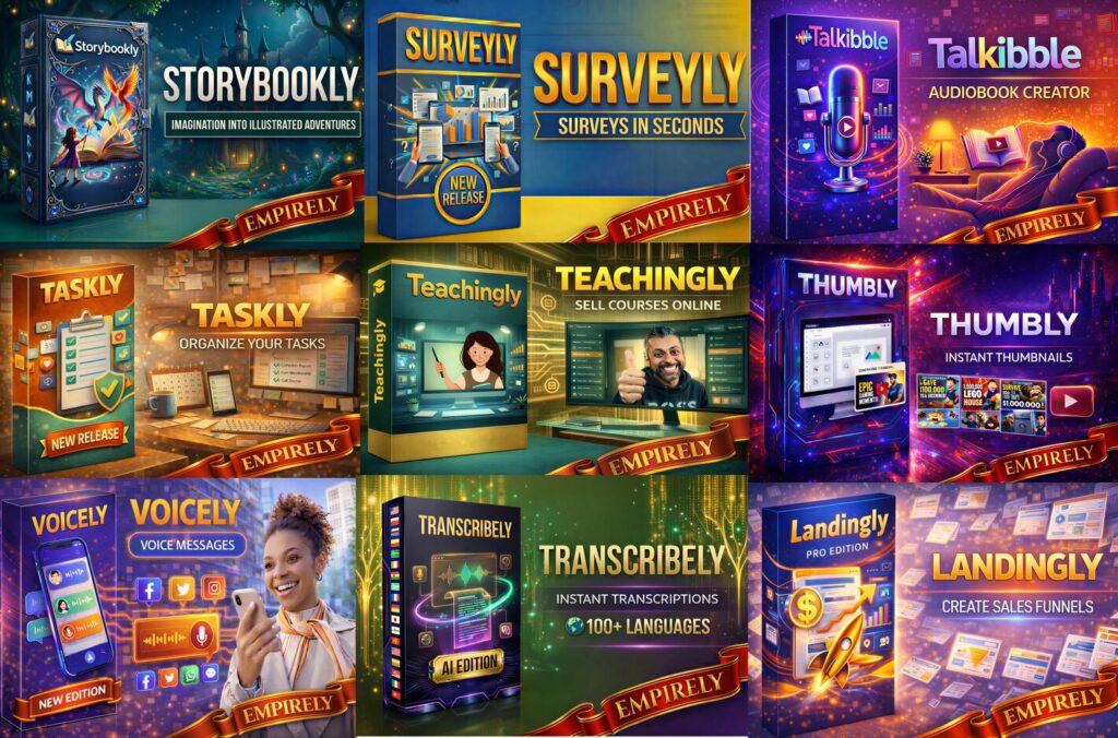 Empirely AI pricing tiers comparison chart showing Pioneer at 27 dollars, Mogal at 47 dollars, and Tycoon at 147 dollars with a 50 dollar monthly discount offer.