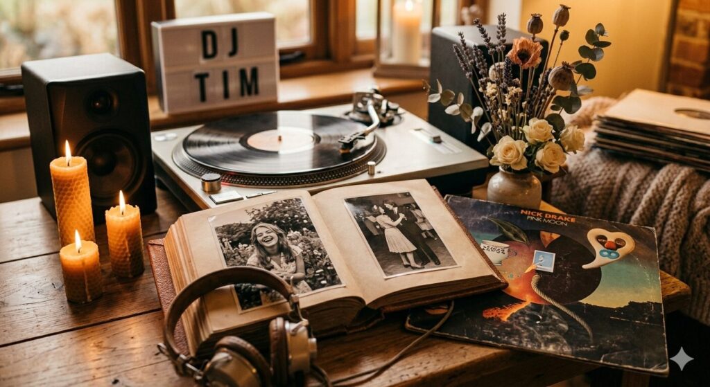 Memorial celebration music Norfolk — personal music and memory items representing a celebration of life tribute event across East Anglia