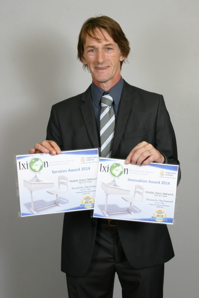 Award winning mobile disco national enterprise presentation ceremony covering Norfolk Suffolk Cambridgeshire and Lincolnshire