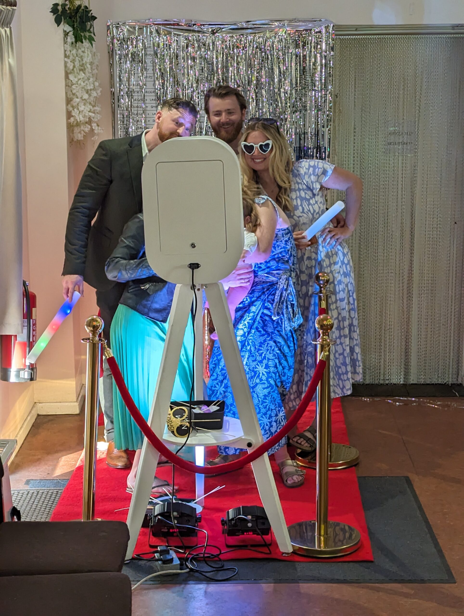 Vintage Selfie Pod photo booth hire at a Norfolk wedding