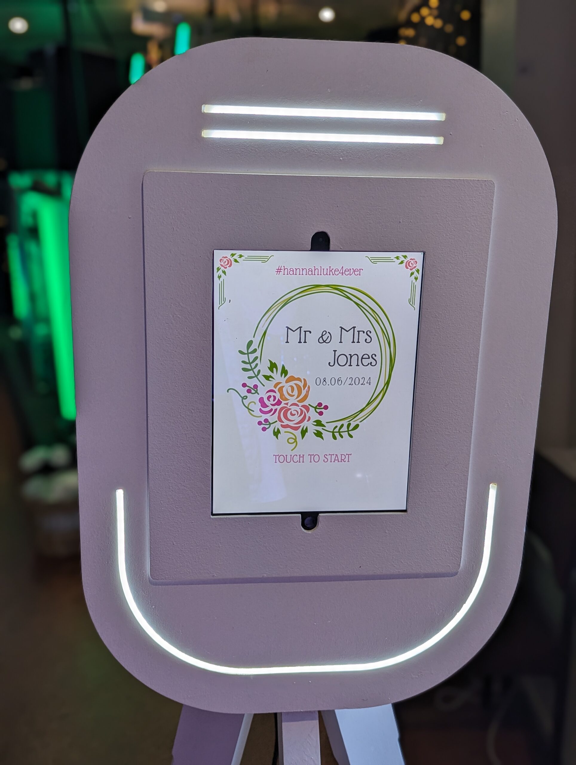 Vintage-style Selfie Pod photo booth set up at a Norfolk event
